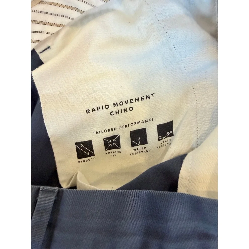 Banana Republic Mason Athletic Tapered Pants Mens 35x32 Bluish Gray Chino